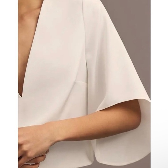 Mare Mare/Anthropoligie The Veronica Cape Blouse Size XS White - Picture 3 of 4